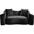 Meridian Furniture Destin Black Velvet Loveseat