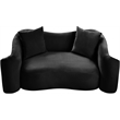 Meridian Furniture Destin Black Velvet Loveseat