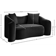 Meridian Furniture Destin Black Velvet Loveseat