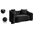 Meridian Furniture Destin Black Velvet Loveseat