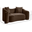 Meridian Furniture Destin Brown Velvet Loveseat