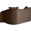 Meridian Furniture Destin Brown Velvet Loveseat