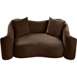 Meridian Furniture Destin Brown Velvet Loveseat