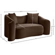 Meridian Furniture Destin Brown Velvet Loveseat