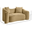 Meridian Furniture Destin Camel Velvet Loveseat