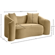 Meridian Furniture Destin Camel Velvet Loveseat