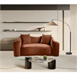 Meridian Furniture Destin Cognac Velvet Loveseat