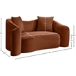 Meridian Furniture Destin Cognac Velvet Loveseat