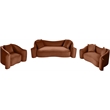 Meridian Furniture Destin Cognac Velvet Loveseat
