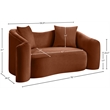 Meridian Furniture Destin Cognac Velvet Loveseat
