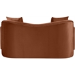 Meridian Furniture Destin Cognac Velvet Loveseat
