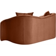 Meridian Furniture Destin Cognac Velvet Loveseat