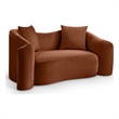 Meridian Furniture Destin Cognac Velvet Loveseat