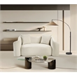 Meridian Furniture Destin Cream Velvet Loveseat