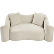 Meridian Furniture Destin Cream Velvet Loveseat