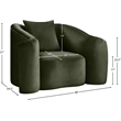 Meridian Furniture Destin Green Velvet Accent Chair