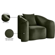 Meridian Furniture Destin Green Velvet Accent Chair
