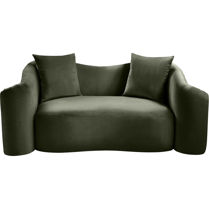 Meridian Furniture Destin Green Velvet Loveseat