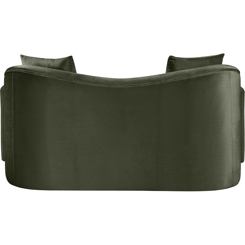 Meridian Furniture Destin Green Velvet Loveseat