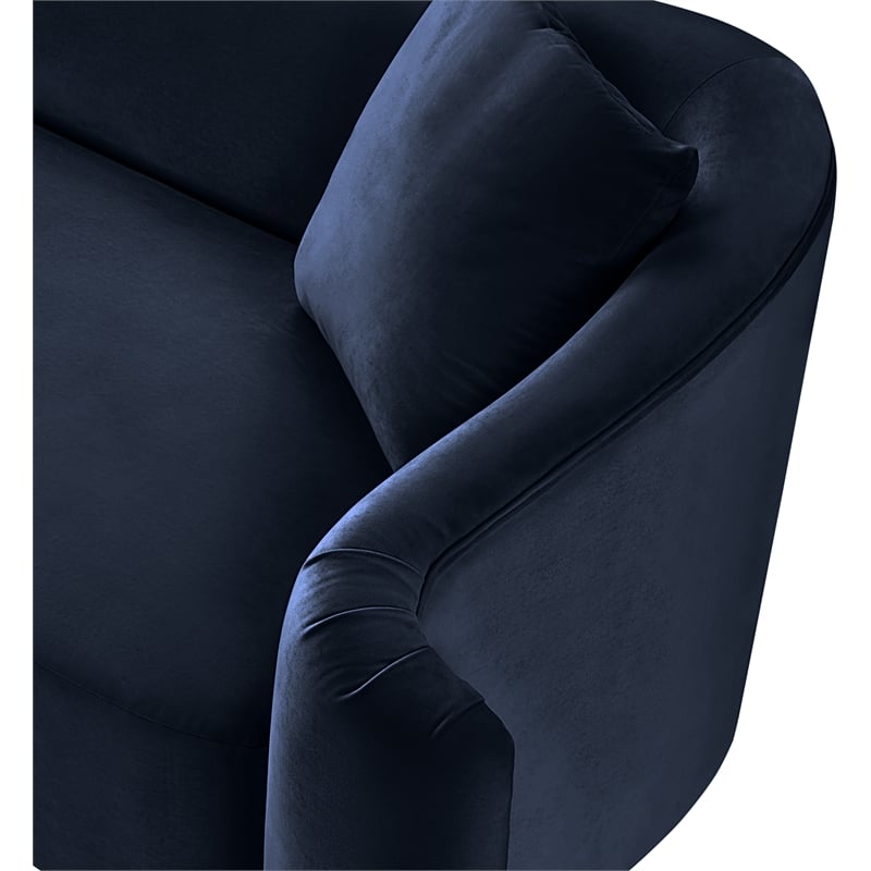 Meridian Furniture Destin Navy Velvet Accent Chair