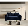 Meridian Furniture Destin Navy Velvet Loveseat