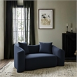 Meridian Furniture Destin Navy Velvet Loveseat