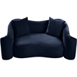 Meridian Furniture Destin Navy Velvet Loveseat