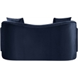 Meridian Furniture Destin Navy Velvet Loveseat