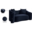 Meridian Furniture Destin Navy Velvet Loveseat
