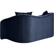 Meridian Furniture Destin Navy Velvet Loveseat