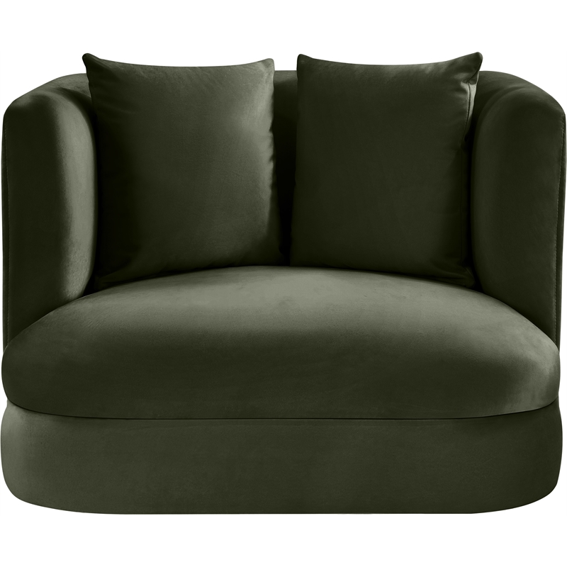 Meridian Furniture Alder Green Velvet Accent Chair