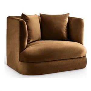 Meridian Furniture Alder Saddle Velvet Accent Chair