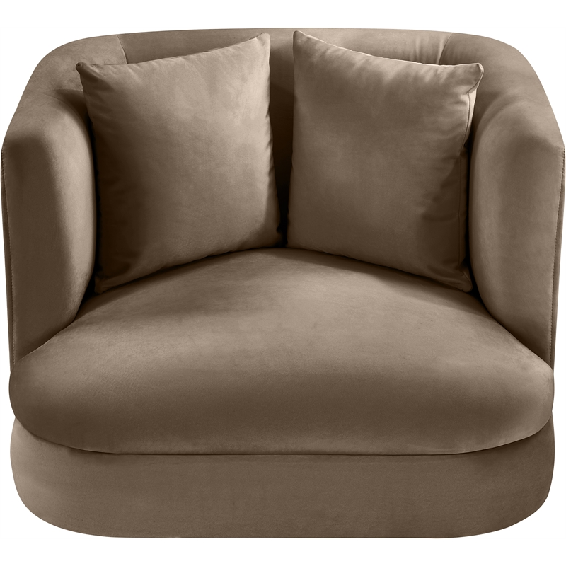 Meridian Furniture Alder Taupe Velvet Accent Chair