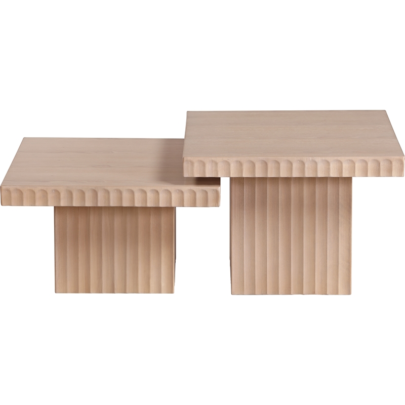 Meridian Furniture Spencer 2-Piece Natural Oak Veneer Coffee Table