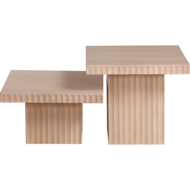 Meridian Furniture Spencer 2-Piece Natural Oak Veneer Coffee Table