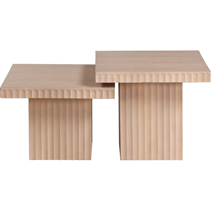 Meridian Furniture Spencer 2-Piece Natural Oak Veneer Coffee Table