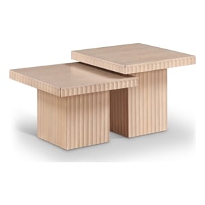 Meridian Furniture Spencer 2-Piece Natural Oak Veneer Coffee Table