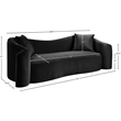 Meridian Furniture Destin Black Velvet Sofa