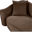 Meridian Furniture Destin Brown Velvet Sofa
