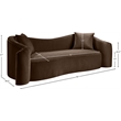 Meridian Furniture Destin Brown Velvet Sofa