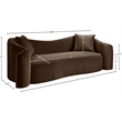 Meridian Furniture Destin Brown Velvet Sofa