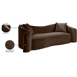 Meridian Furniture Destin Brown Velvet Sofa