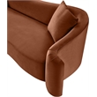 Meridian Furniture Destin Cognac Velvet Sofa
