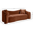 Meridian Furniture Destin Cognac Velvet Sofa
