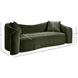 Meridian Furniture Destin Green Velvet Sofa