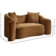 Meridian Furniture Destin Saddle Velvet Loveseat