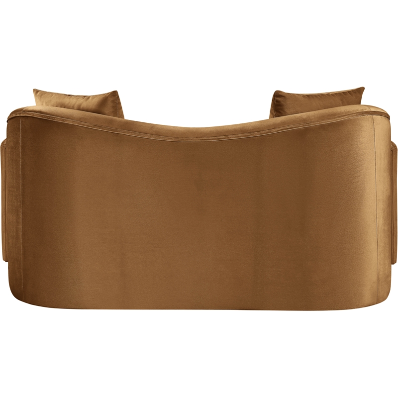 Meridian Furniture Destin Saddle Velvet Loveseat
