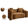 Meridian Furniture Destin Saddle Velvet Loveseat