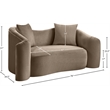 Meridian Furniture Destin Taupe Velvet Loveseat