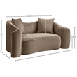 Meridian Furniture Destin Taupe Velvet Loveseat